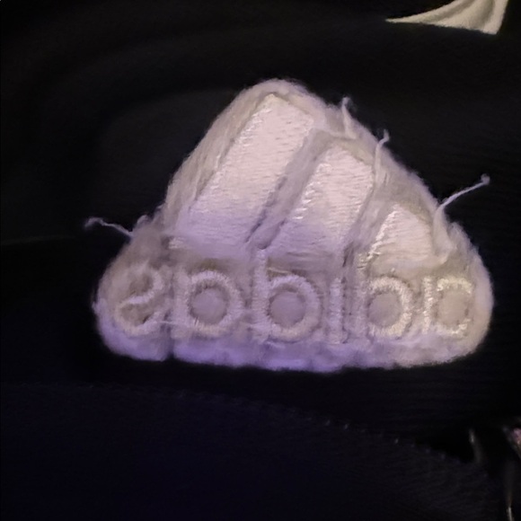 Adidas Men's Black Windbreaker with White Stripes - Picture 6 of 6